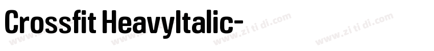 Crossfit HeavyItalic字体转换